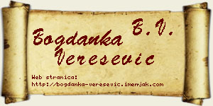 Bogdanka Verešević vizit kartica